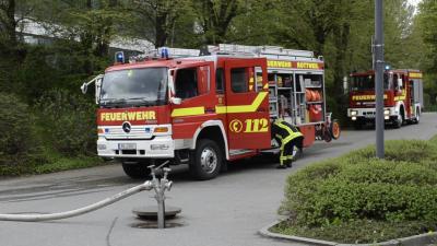 Rottweil: Saegespaene brennen in einer Schreinerei 